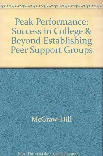 Book Peak Performance: Success In College & Beyond Establishing Peer Support Groups free