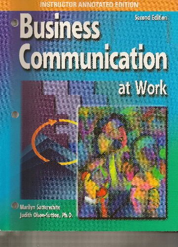 Book Business Communication At Work, Instructor Annotated Edition, 2nd free