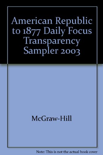 Book American Republic To 1877 Daily Focus Transparency Sampler 2003 free