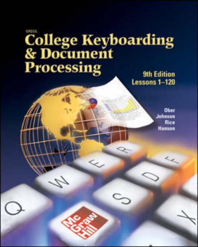 Book Gregg College Keyboarding And Document Processing (gdp), Lessons 1-120, Home Version, Kit 3, Word 2000 free