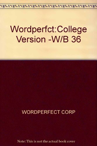 Book The McGraw-Hill College Version of Wordperfect free
