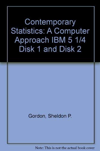 Book Contemporary Statistics: A Computer Approach IBM 5 1/4 Disk 1 and Disk 2 free