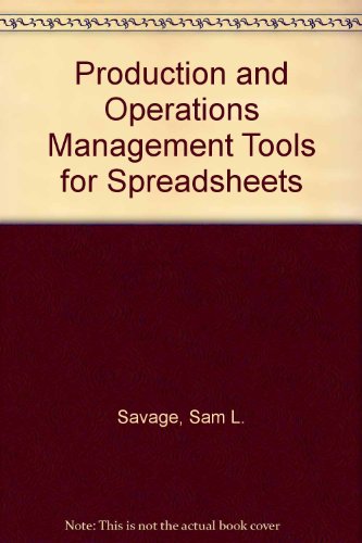 Book Production And Operations Management Tools For Spreadsheets free
