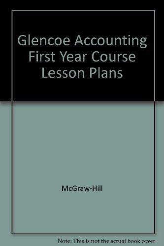 Book Glencoe Accounting First Year Course Lesson Plans free