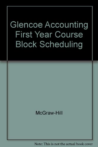 Book Glencoe Accounting First Year Course Block Scheduling free