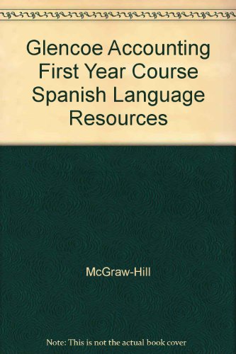 Book Glencoe Accounting First Year Course Spanish Language Resources free