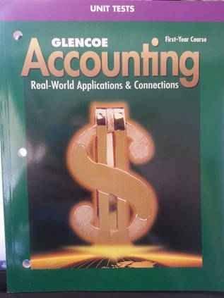 Book Glencoe Accounting First Year Course Unit Tests free