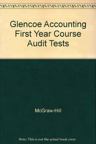 Book Glencoe Accounting First Year Course Audit Tests free