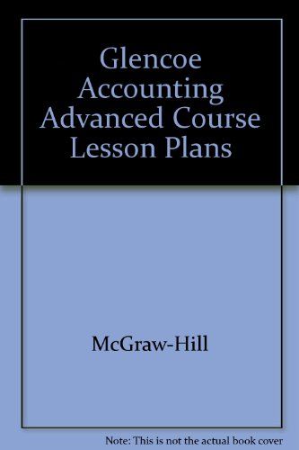 Book Glencoe Accounting Advanced Course Lesson Plans free