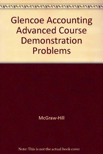 Book Glencoe Accounting Advanced Course Demonstration Problems free