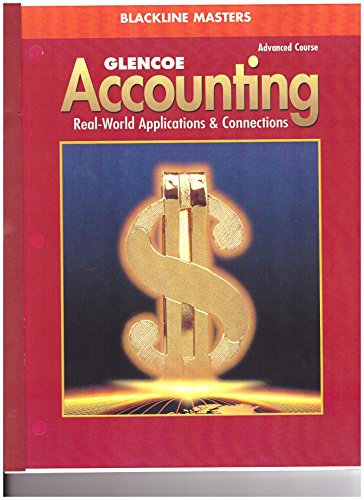 Book Glencoe Accounting Advanced Course Blackline Masters Booklet free