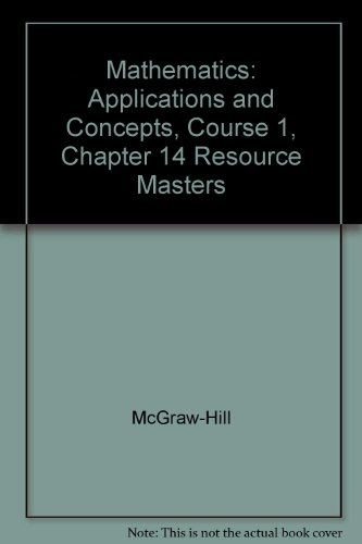 Book Mathematics: Applications And Concepts, Course 1, Chapter 14 Resource Masters free