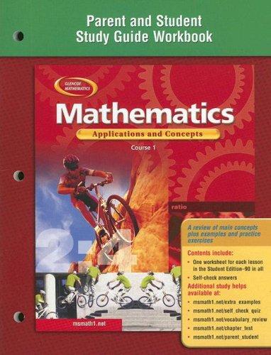Book Mathematics: Applications and Concepts, Course 1, Parent and Student Study Guide Workbook free