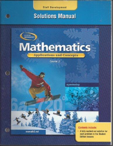 Book Mathematics: Applications and Concepts, Course 2, Solutions Manual free