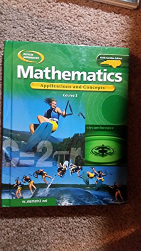 Book Mathematics Applications and Concepts (North Carolina Edition Glencoe Mathematics, Course 3/... free