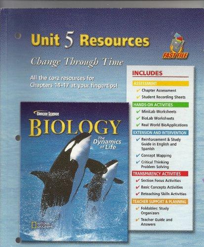 Book Glencoe Science Biology The Dynamics of Life, Unit 5 Resources Change Through Time free
