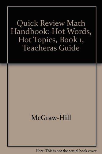 Book Quick Review Math Handbook Hot Words, Hot Topics, Book 1, Teacher's Guide free