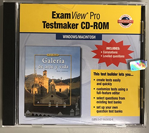 Book ExamView Pro Testmaker CD-ROM for Galeria de arte y vida (Nivel avanzado) [Glencoe Spanish] free