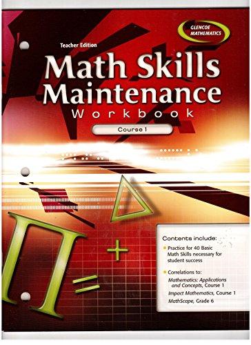 Book Math Skills Maintenance Workbook: Course 1, Teacher Edition. free