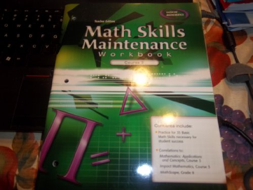 Book Mathematics: Applications and Concepts 2004, Course 3 Math Skills Maintenance Workbook, Course 3, TAE free