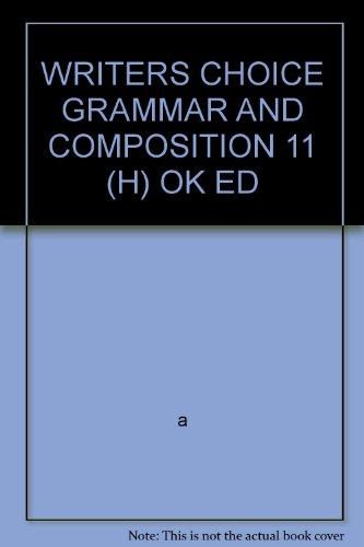 Book Writer's Choice: Grammar And C free