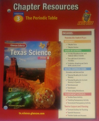 Book Glencoe Fast File Chapter Resources The Periodic Table. (paperback) free