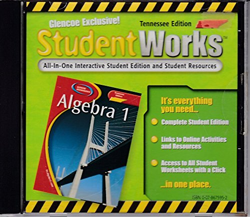 Book Student Works Cd-rom Tennessee Edition (glencoe Algebra 1) free