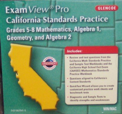 Book Examview Pro, Grades 5-8 Mathematics, Algebra 1, Geometry, And Algebra 2 (california) free