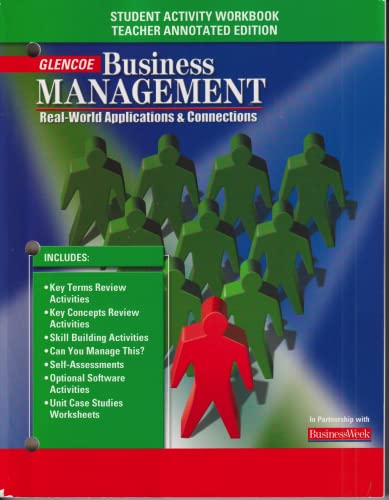 Book Student Activity Workbook Teacher Annotated Edition (Glencoe Business Management Real-World Applications & Connections) free