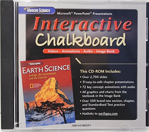 Book Interactive Chalkboard CD-ROM for Glencoe Earth Science: Geology, the Environment and the Universe free