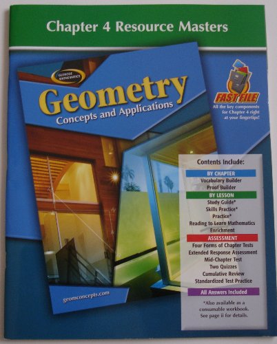 Book Chapter 4 Resource Masters for Geometry Concepts and Applications Glencoe (Glencoe Geometry Concepts and Applications) free