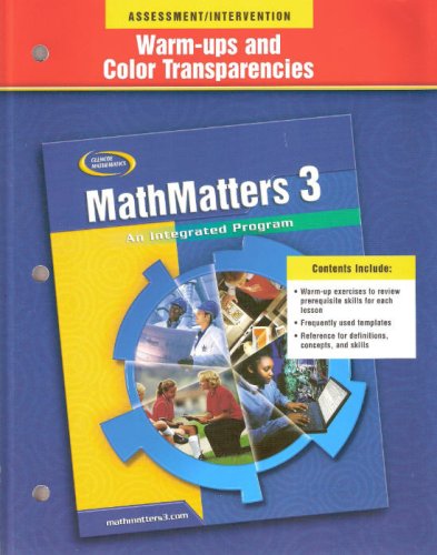 Book Glencoe Mathematics - Mathmatters 3: An Integrated Program - Warm-ups And Color Transparencies free