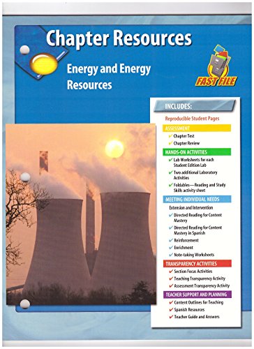Book Chapter Resources: Energy and Energy Resources (GLENCOE SCIENCE FAST FILE) free