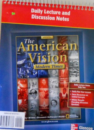 Book Daily Lecture and Discussion Notes (The American Vision Modern Times) free