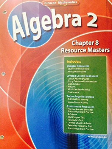 Book Algebra 2 Chapter 8 Resource Masters (glencoe Mathematics) free