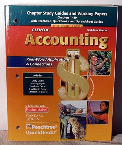 Book GLENCOE First-Year Course Accounting Real World Applications & Connections (Chapter Study Guides and free