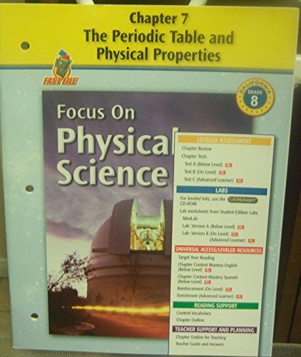 Book Focus on Physical Science Chapter 7 The Periodic Table and Physical Properties Fast File California Grade 8 free