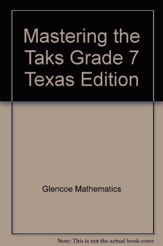 Book Mastering The Taks Grade 7 Texas Edition free