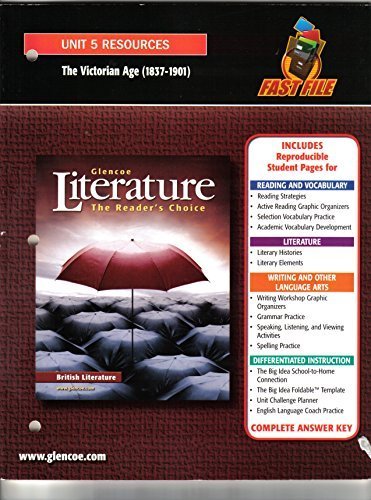 Book Glencoe Literature The Reader's Choice, British Literature: Unit 5 Resources (The Victorian Age, 1837-1901) free