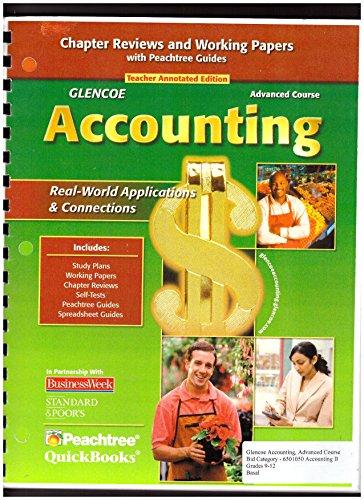 Book Glencoe Accounting Advanced Course: Chapter Reviews and Working Papers with Peachtree Guides (Teacher Annotated Edition) free