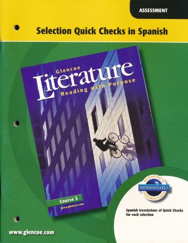 Book Glencoe Literature Course 3 Selection Qquick Chescks In Spanish. (paperback) free