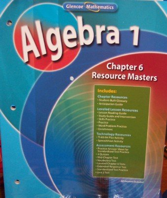 Book Algebra 1: Chapter 6 Resource Masters free