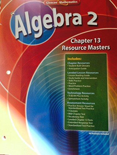 Book Algebra 2 Chapter 13 Resource Masters (glencoe Mathematics) free