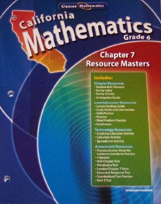 Book California Mathematics Grade 6 resource masters Chapter 7 (California Mathematics) free
