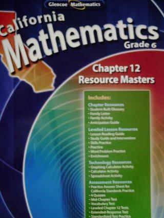 Book California Mathematics Grade 6 Chapter 12 Resource Masters (california Mathematics Grade 6) free