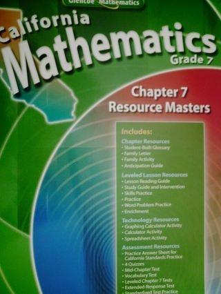 Book California Mathematics Grade 7 Chapter 3 Resource Masters (california Mathematics Grade 7) free