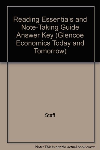 Book Reading Essentials And Note-taking Guide Answer Key (glencoe Economics Today And Tomorrow) free