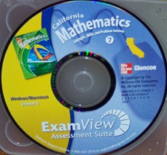 Book California Mathematics Exam View Assessment Suite Grade 7 (concepts, Skills, And Problem Solving) free