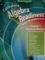 Book Chapter 7 - Resource Masters - ALL ANSWERS INCLUDED (California Algebra Readiness, Concepts, Skills, free