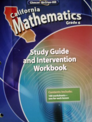 Book California Mathematics Grade 6 Study Guide and Intervention Workbook (California Mathematics Grade 6) free